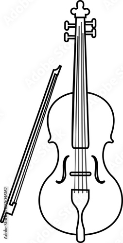 Classical Violin Outline