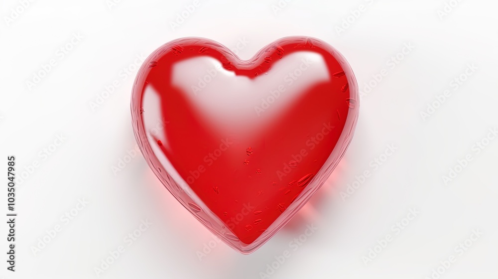 Symbol of Love and Valentine's Red heart shape isolated on white background. Symbol of Love and Valentine's Red heart shape isolated on white background.