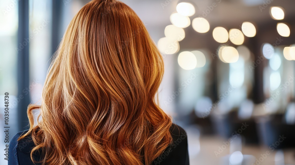 Long, sleek hair being expertly styled in a trendy salon, highlighting its healthy length and radiant shine. Long, sleek hair being expertly styled in a trendy salon, highlighting its healthy length and radiant shine.