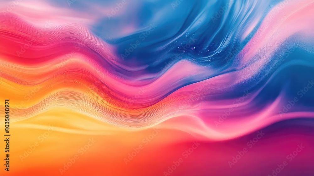 Blurred wave gradient abstract decorative wall art Blurred wave gradient abstract decorative wall art