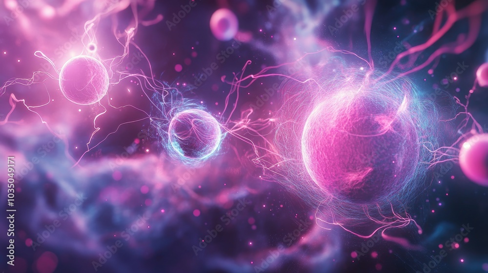 Plasma four essential states of matter electrons ions depicted in a 3D cartoon rendering Plasma four essential states of matter electrons ions depicted in a 3D cartoon rendering