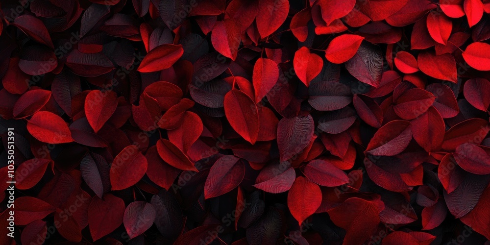 Close-up of vibrant red berberis foliage Rich autumn leaves create a striking red backdrop Ideal for wallpaper featuring a vivid bush display Close-up of vibrant red berberis foliage Rich autumn leaves create a striking red backdrop Ideal for wallpaper featuring a vivid bush display