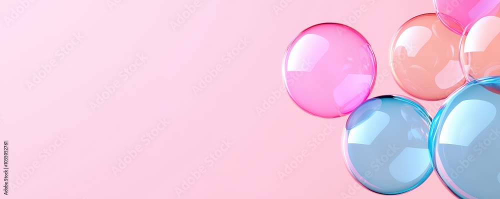 Oxygen bubbles with shimmering light reflections create a serene open space for your text to shine. Oxygen bubbles with shimmering light reflections create a serene open space for your text to shine.