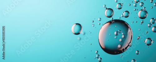 Wallpaper Mural Oxygen bubbles with shimmering light reflections create a serene open space for your text to shine. Torontodigital.ca