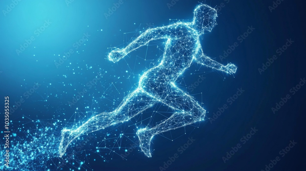 Digital Runner Illustration Digital Runner Illustration