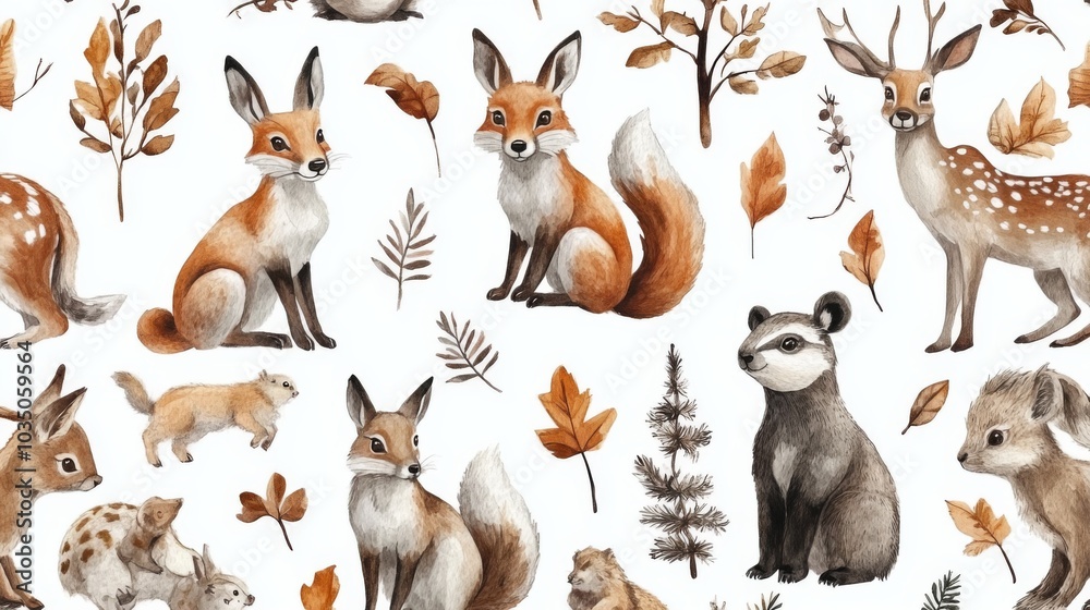 Woodland Animals Pattern