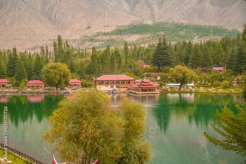 Lower Kachura Lake, also known as Shangrila Lake and Resort, is a lake located at Skardu in Gilgit-Baltistan, Pakistan, and situated at a height of 2,500 meters, since 1983.