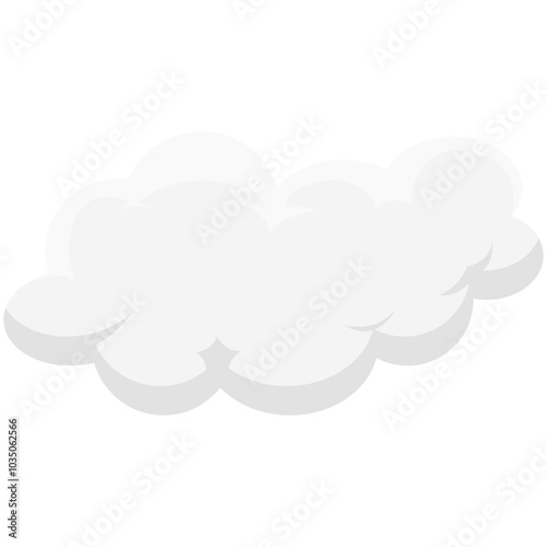 Fluffy White Cloud Elements Illustration