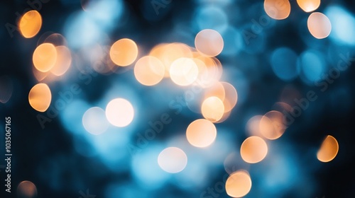 Soft Blue and Orange Bokeh Background for Design Projects