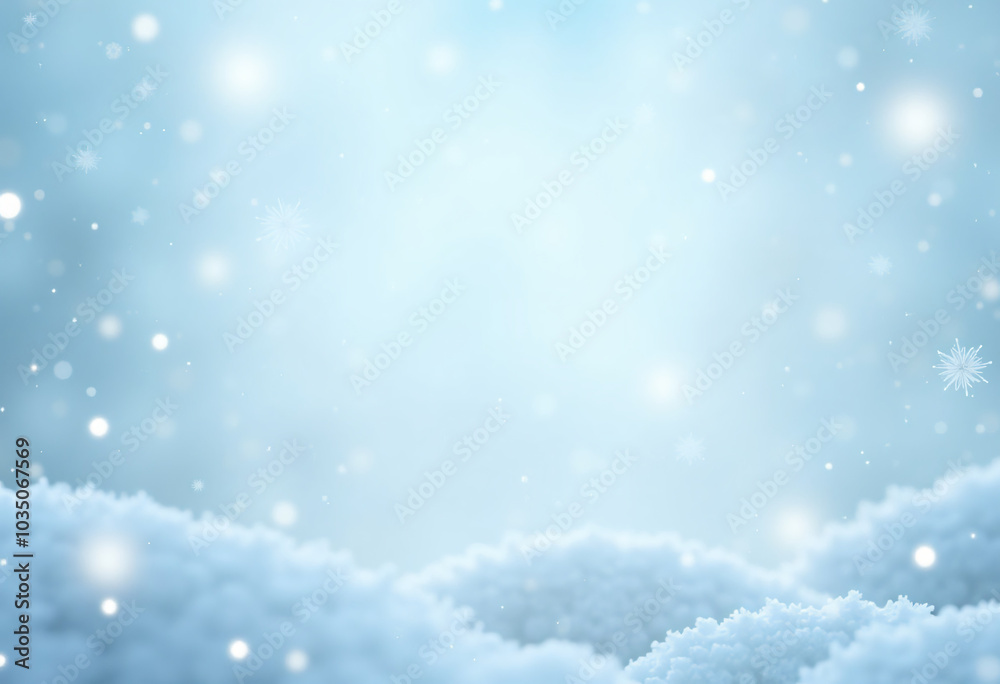 Snowy background with sparkling snowflakes creating a magical winter atmosphere Snowy background with sparkling snowflakes creating a magical winter atmosphere