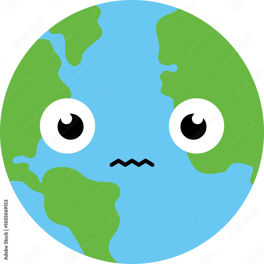 Cute planet earth cartoon character. Flat design illustration. Cute planet earth cartoon character. Flat design illustration.