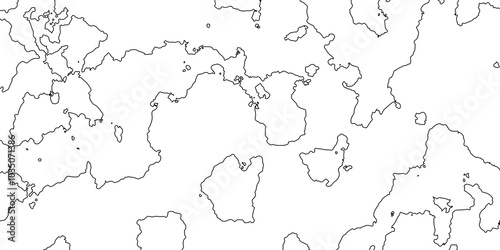 Abstract black and white wavy topography relief map background landscape geodesy topographic map lines background, topographic contour map vector illustration with black lines geography background.