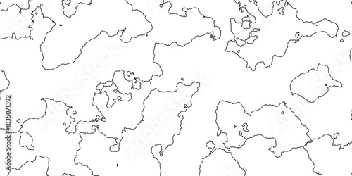 Abstract black and white wavy topography relief map background landscape geodesy topographic map lines background, topographic contour map vector illustration with black lines geography background.