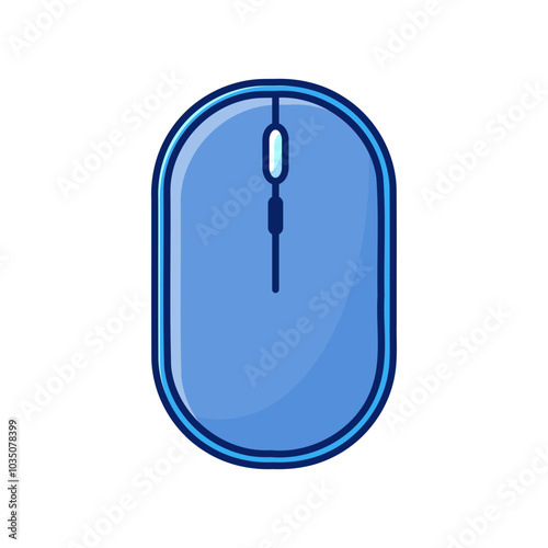 flat design computer mouse vector icon