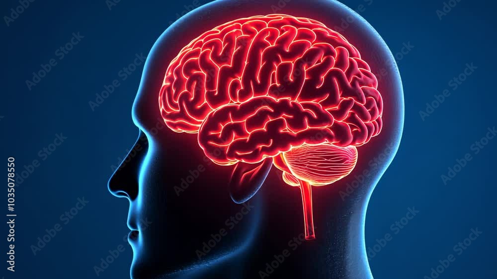 Human Brain Anatomy Illustration. Human Brain Anatomy Illustration.