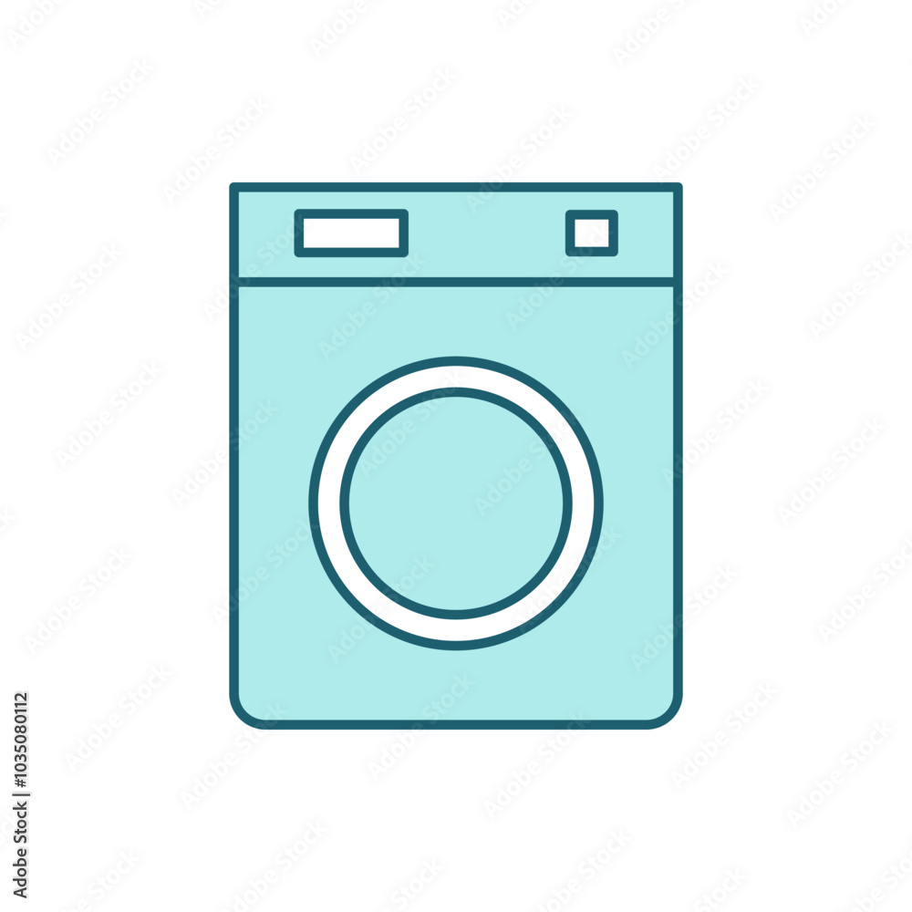 flat design washing machine vector icon flat design washing machine vector icon