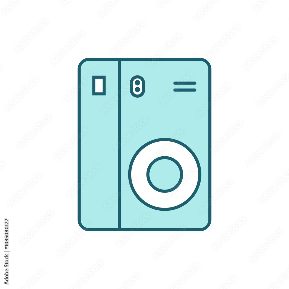 flat design polaroid camera vector icon flat design polaroid camera vector icon