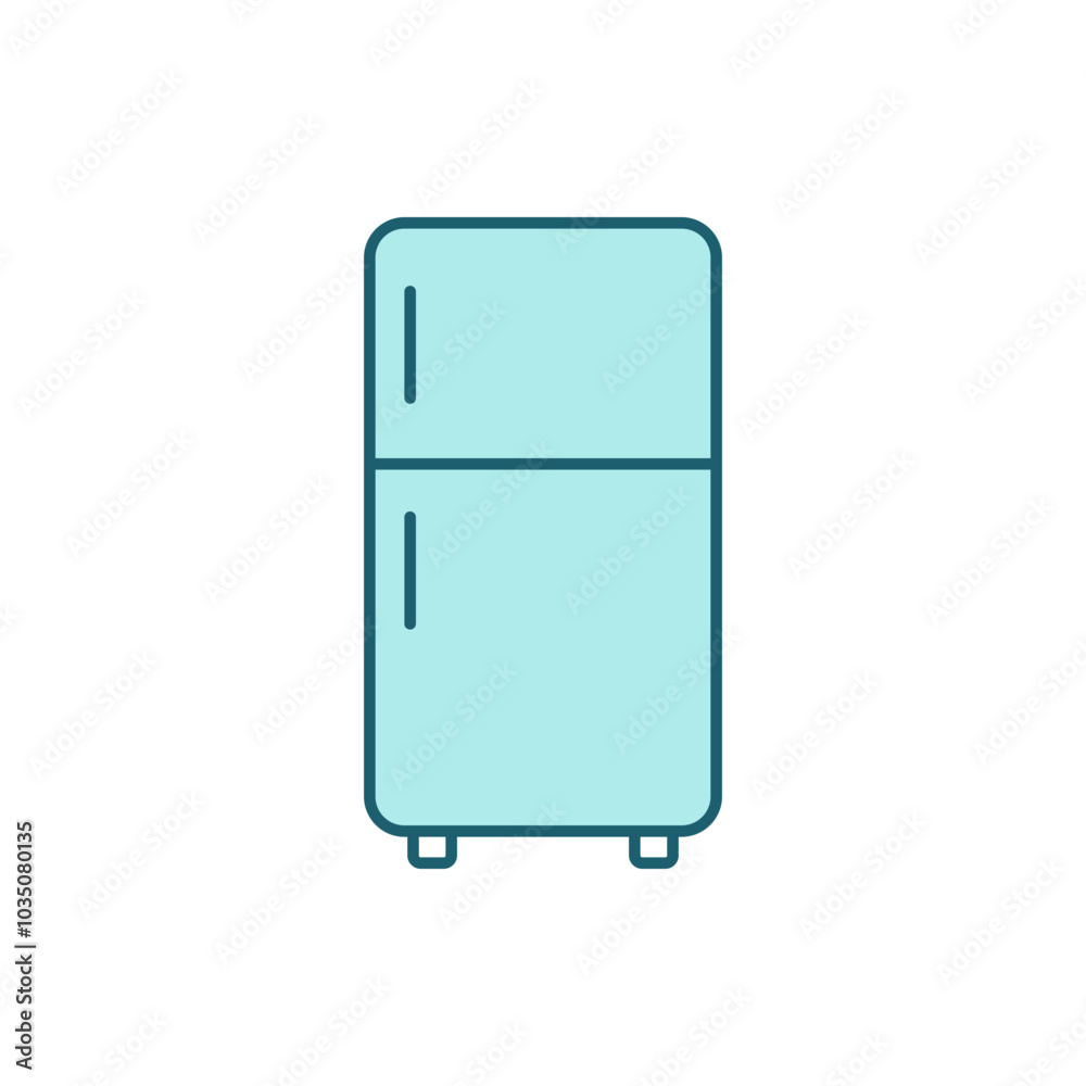 flat design refrigerator vector icon flat design refrigerator vector icon