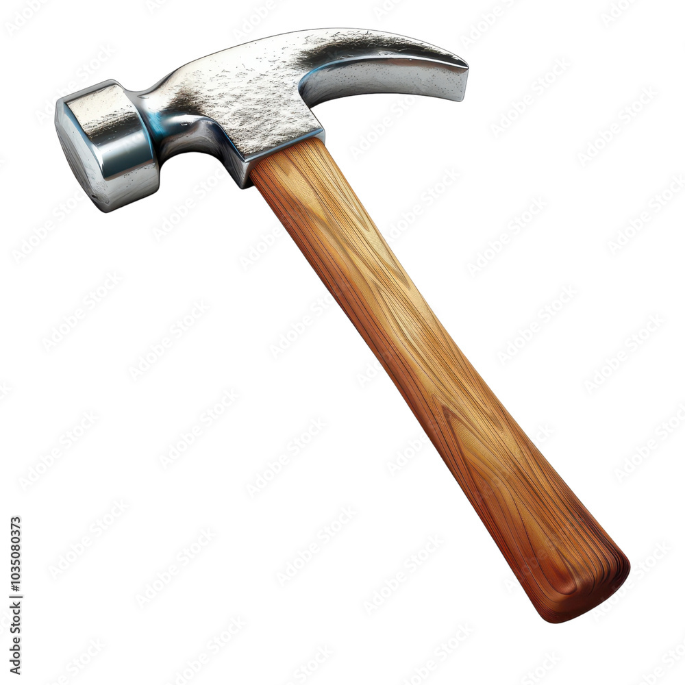 A framing hammer clipart, hardware tool, milled face. Illustration, png isolated on an empty background A framing hammer clipart, hardware tool, milled face. Illustration, png isolated on an empty background