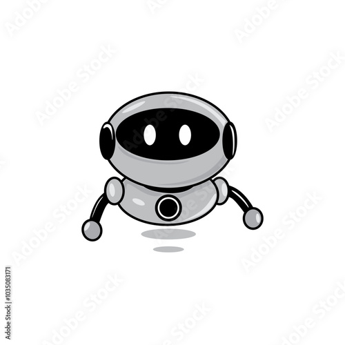 robot cartoon character vector draw