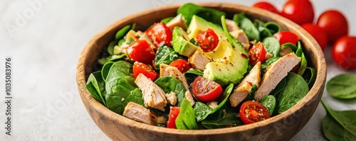 Protein-Packed Keto Salad with Turkey, Avocado, and Spinach: A Low-Carb Delight for Healthy Eating