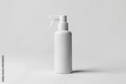 White plastic spray bottle with a trigger sprayer on a white background.