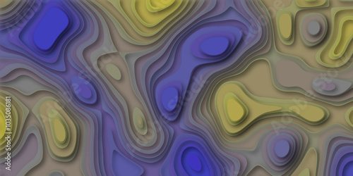 Modern abstract multilayer multicolored waves of three-dimensional paper background of papercut origami Background, abstract art composition in geometric papercut style minimalistic concept design.