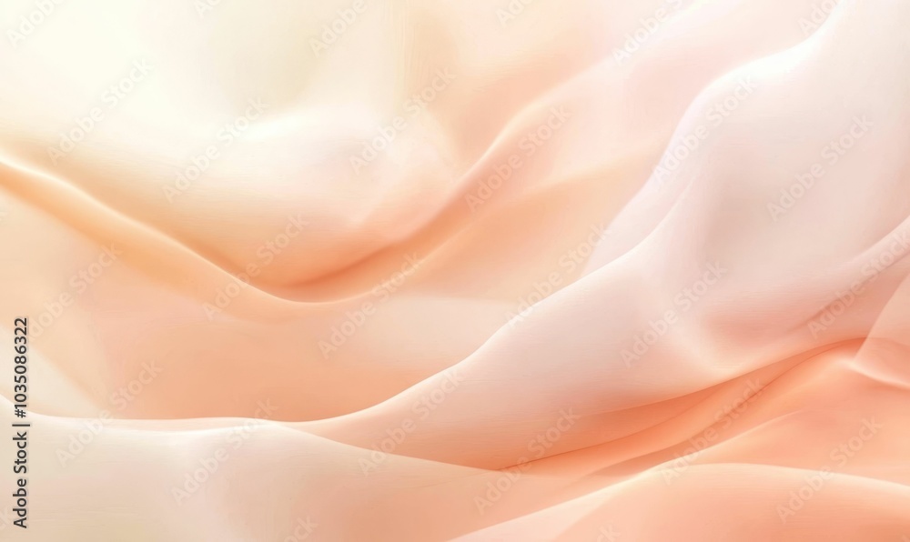 Soft peach fabric folds and curves. Soft peach fabric folds and curves.