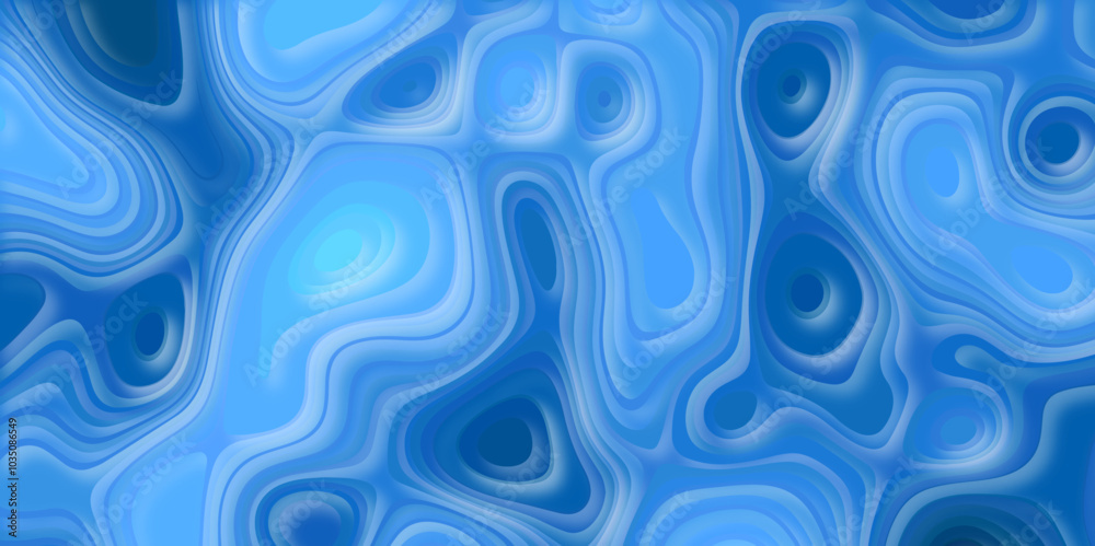 Curvy blue and purple abstract background with light and shadow minimalist wavy paper cut out art style with blue and colorful abstract background.       