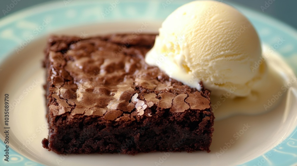 Brownie and Ice Cream. Brownie and Ice Cream.