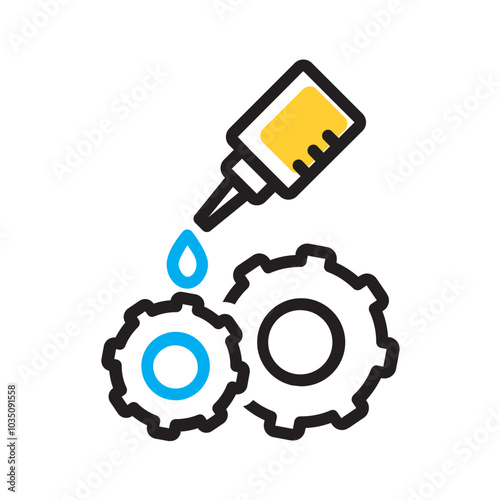 Vector multicolor icon for Grease