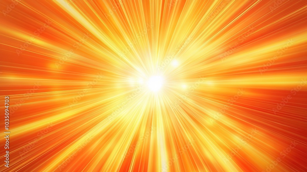 Bright Light Burst with Radiant Energy Effect Bright Light Burst with Radiant Energy Effect
