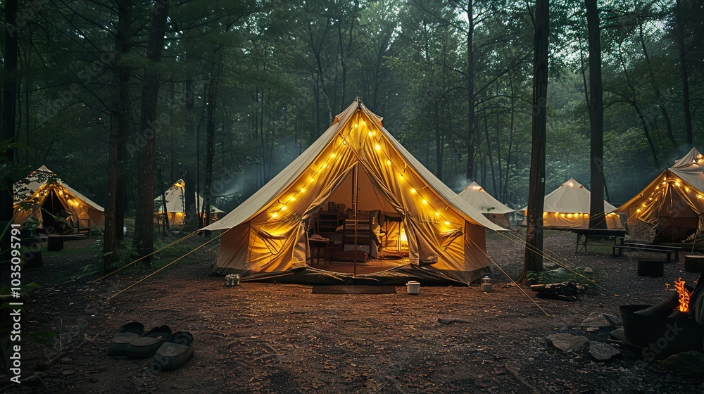 Enchanted Forest Camping: Cozy Tents Under the Stars Enchanted Forest Camping: Cozy Tents Under the Stars
