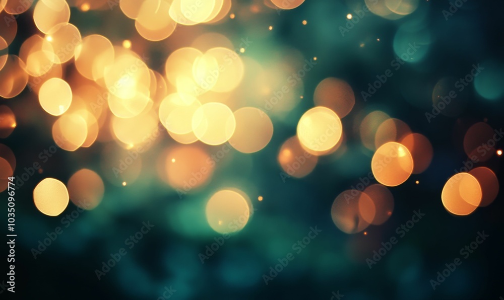 Blurred lights against a dark teal background. Blurred lights against a dark teal background.