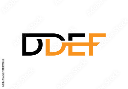 initial letter DDEF monogram logo photo