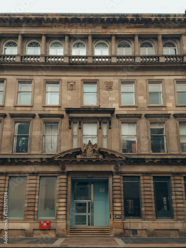 The exterior of an old apartment building