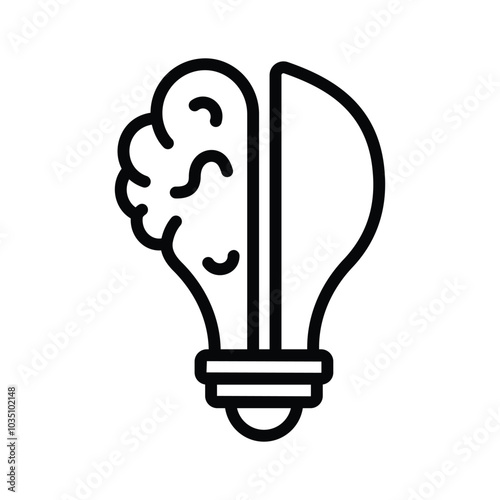 Well designed idea generation vector in modern style