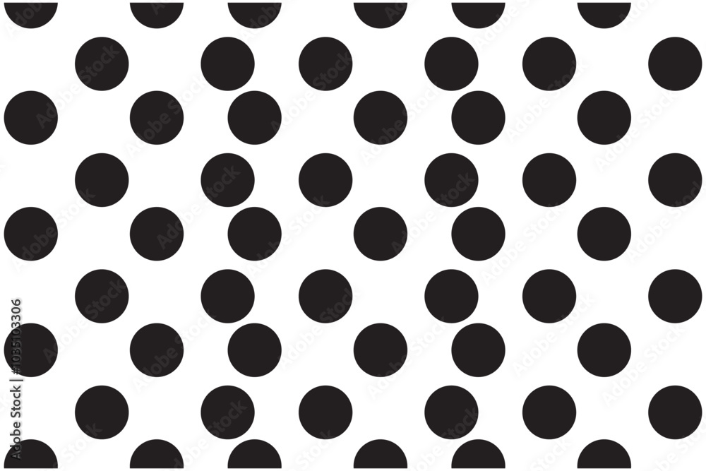Dots pattern vector. Polka dot background. Monochrome polka dots abstract background. Dot pattern print. Panorama view. Vector illustration Dots pattern vector. Polka dot background. Monochrome polka dots abstract background. Dot pattern print. Panorama view. Vector illustration