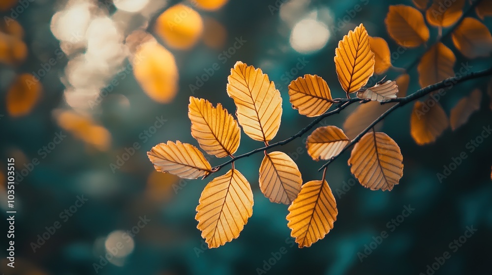 Autumn Leaves Against a Soft Focus Background Autumn Leaves Against a Soft Focus Background