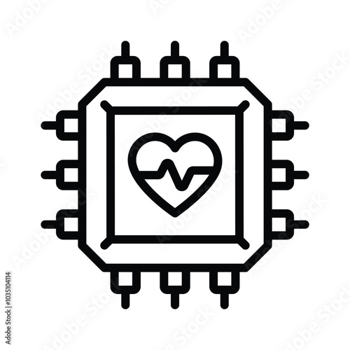 Get this creative icon of ai healthcare in trendy style