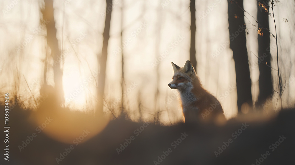 Red fox in meadow Red fox in meadow