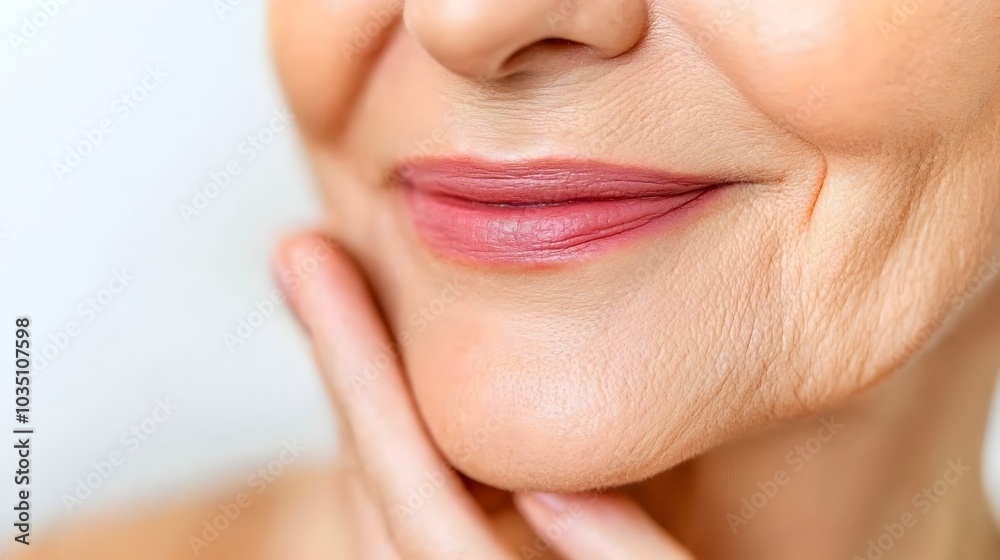 Obraz premium A closeup photograph capturing the intricate details and textured appearance of mature aging skin
