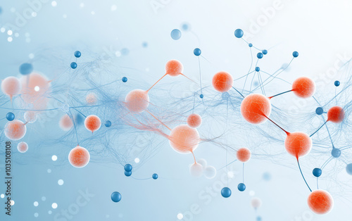 A demonstration of structural relationships and interactions between molecules in the microcosmic world 