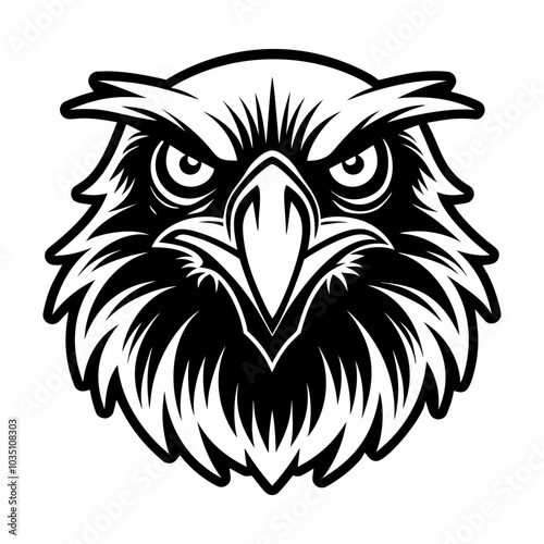 Crow face icon in filled style 