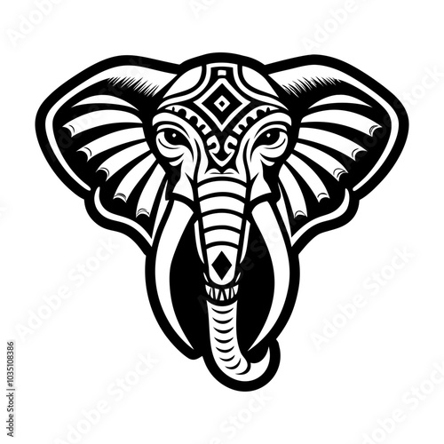 A glyph style icon of elephant trunk 