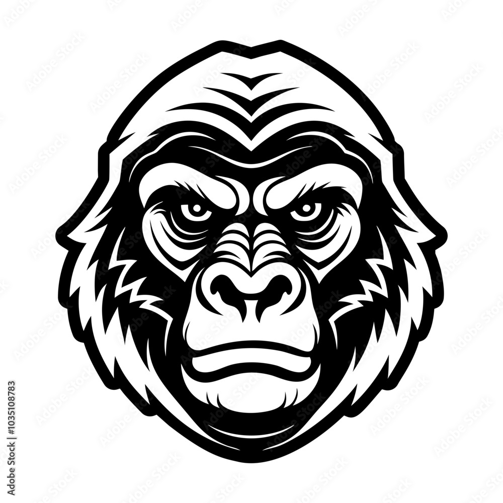 Obraz premium Monkey icon in glyph style