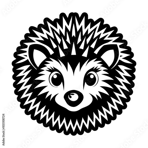 Hedgehog icon in glyph style 