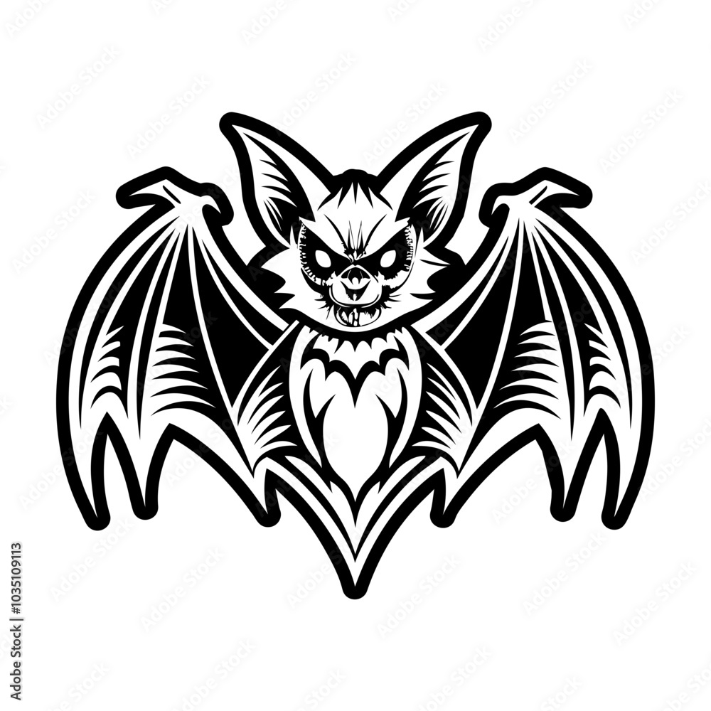 Obraz premium A glyph style icon of flying bat 