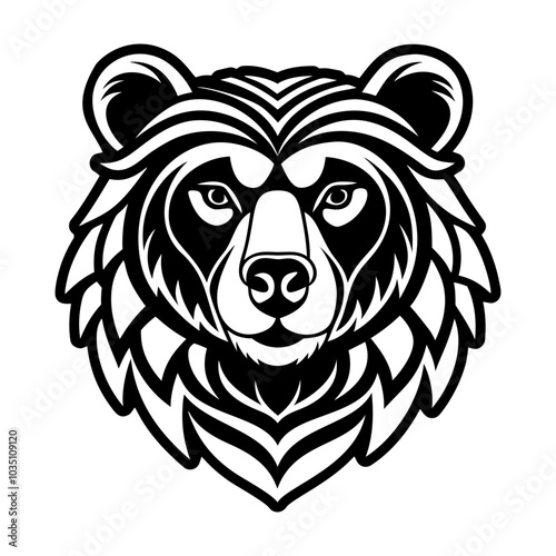 Bear icon in filled style