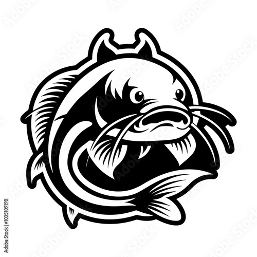 Catfish icon in filled style 